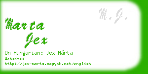 marta jex business card